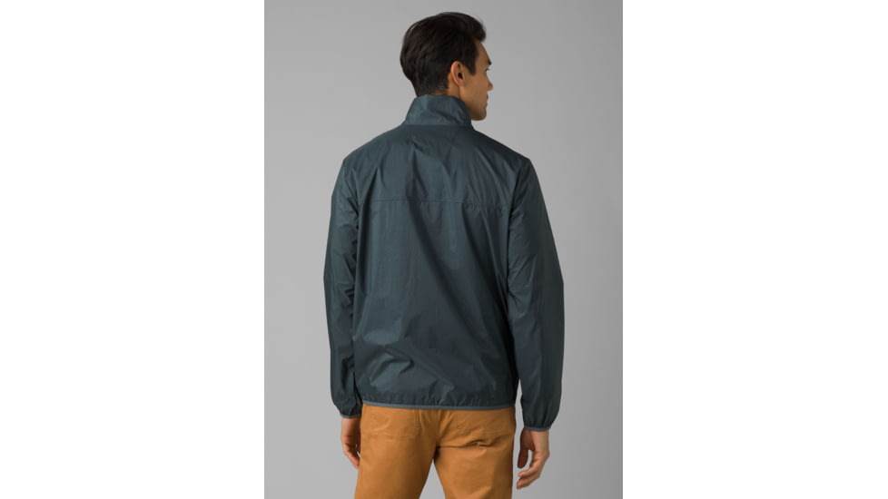 prAna Transit Range Windbreaker Jacket -Mens, Grey Blue Topo, M, 1967801-020-M