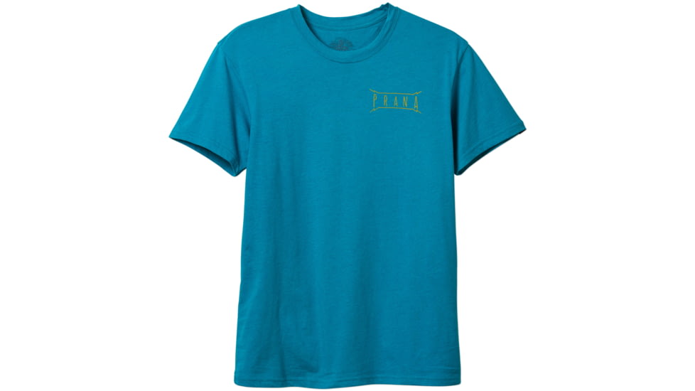 prAna Untouched Slim Fit Tee - Men's -Retro Teal Heather-Small