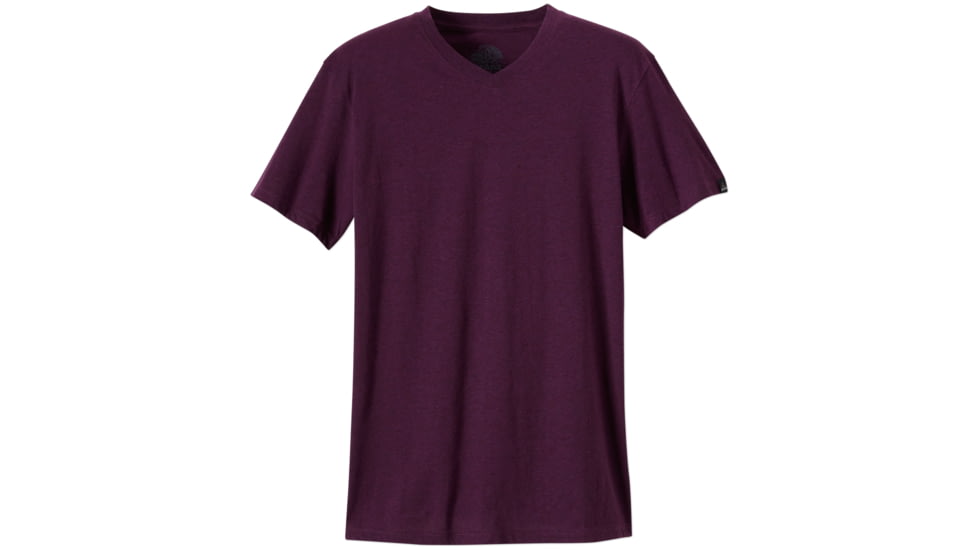 V-Neck T-Shirt - Mens -Black Plum Heather-Medium