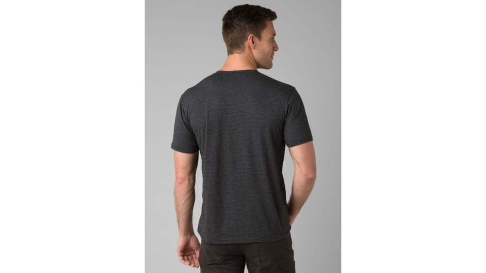 prAna V-Neck T-Shirt - Mens, Black Stripe, Medium, M1VNEK114-BKST-M