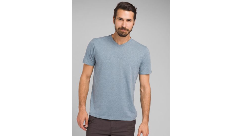 prAna V-Neck T-Shirt - Mens, Blue Note Heather, Large, M1VNEK114-BNHT-L