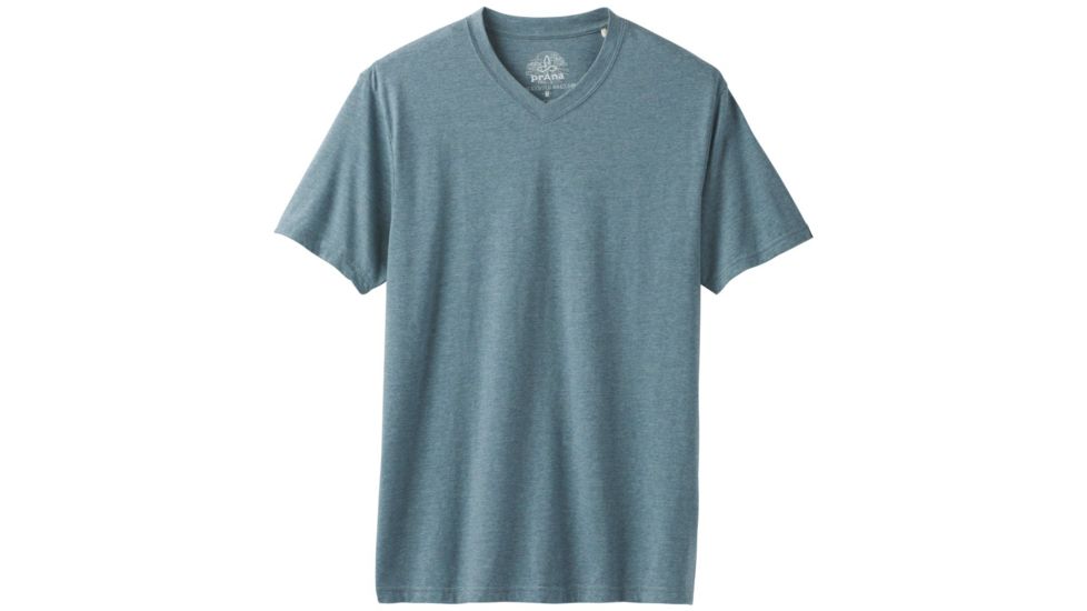 prAna V-Neck T-Shirt - Mens, Blue Note Heather, Large, M1VNEK114-BNHT-L