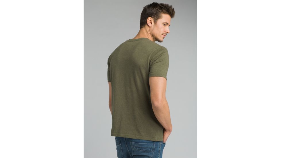 prAna V-Neck T-Shirt - Mens, Cargo Green Heather, Large, M1VNEK114-CGHT-L