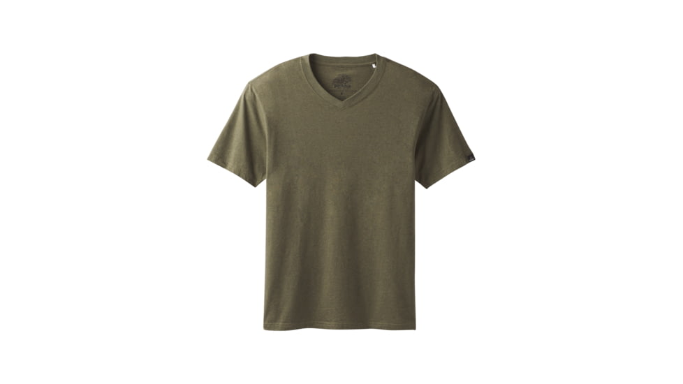 prAna V-Neck T-Shirt - Mens, Cargo Green Heather, Large, M1VNEK114-CGHT-L
