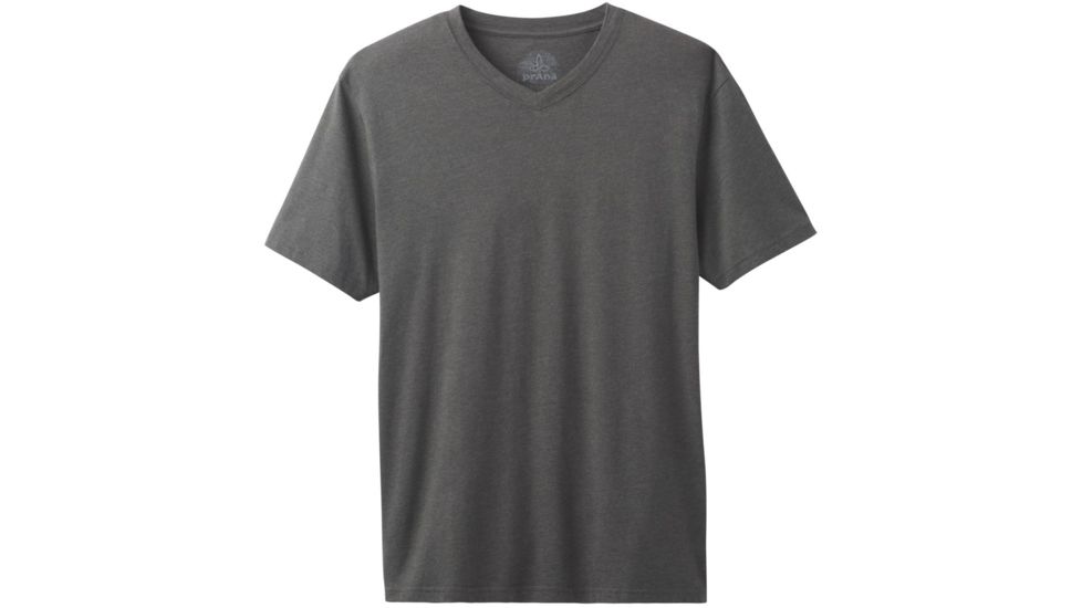 prAna V-Neck T-Shirt - Mens, Charcoal Heather, Large, M1VNEK114-CCHT-L
