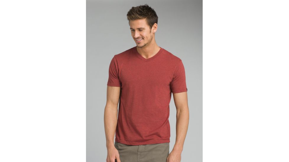 prAna V-Neck T-Shirt - Mens, Mulled Wine Heather, X-Large, M1VNEK114-MWHT-XL