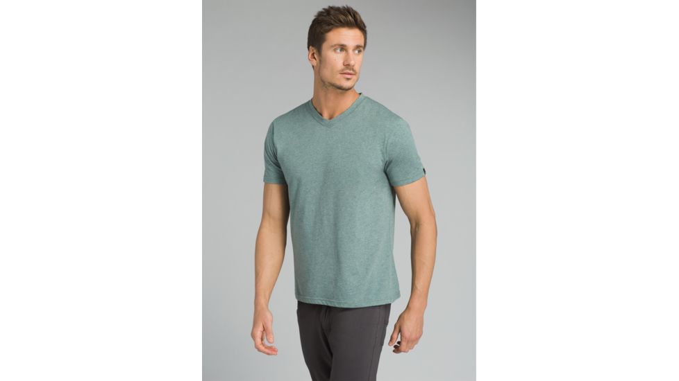prAna V-Neck T-Shirt - Mens, Starling Green Heather, XXLarge, M1VNEK114-SRHT-XXL