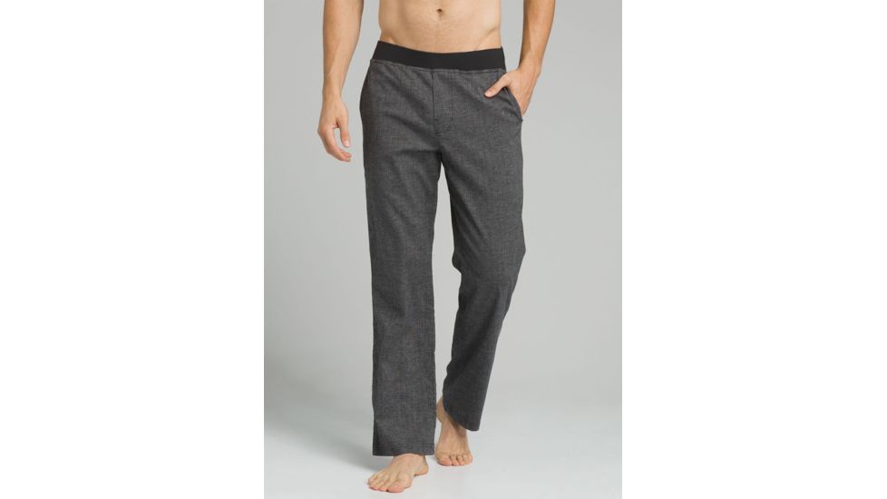 prAna Vaha Pant - Mens, Black Herringbone, Large, Short Inseam, M4VA30116-BKHB-L