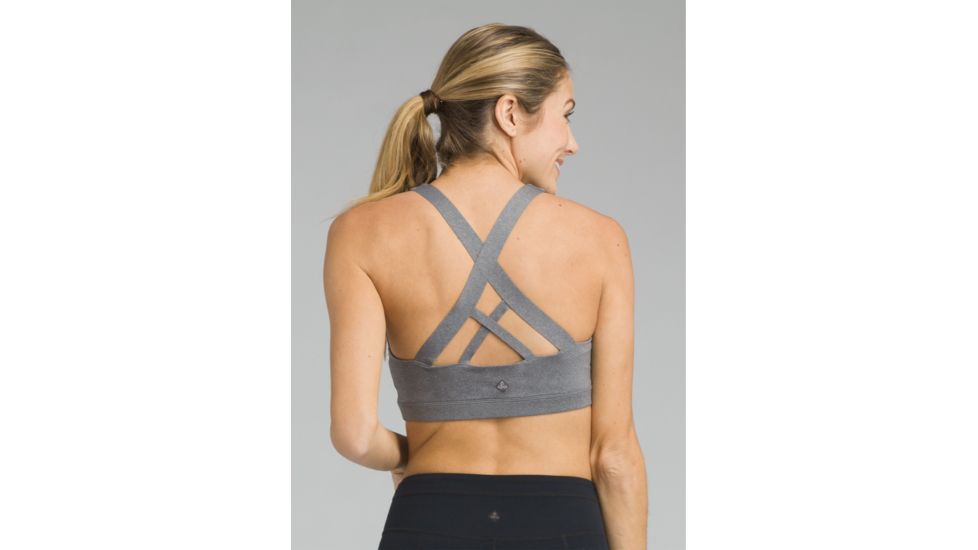 prAna Verana Bra - Womens, Heather Grey, Large, W13180627-HTGY-L