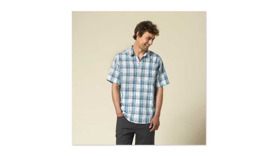 prAna Vincent Short Sleeve - Men's-Blue-Small