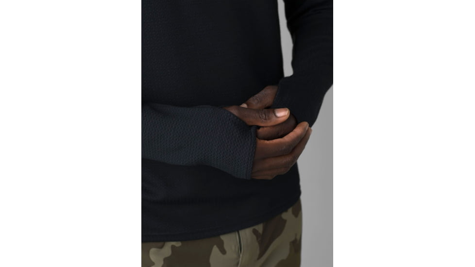 prAna Wensley 1/2 Zip Top - Men's, Medium, Black, 1968101-001-SL-M