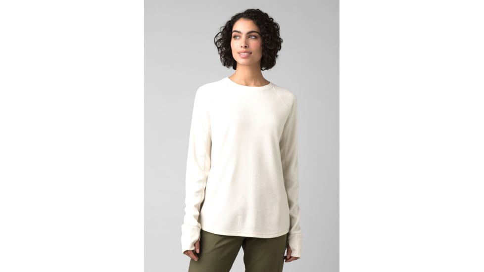 prAna Wensley Crew Top - Women's, Large, Snowflake, 1966711-101-L