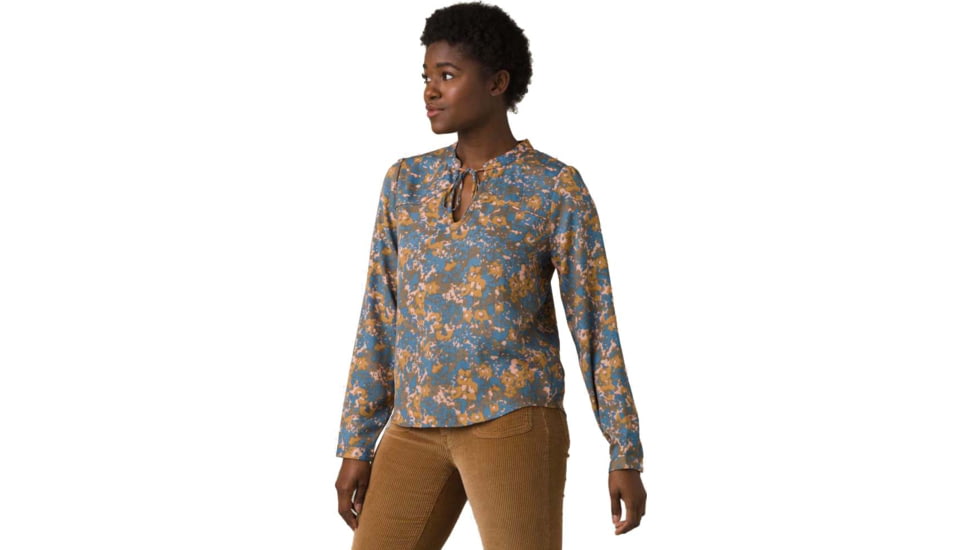 prAna Wild At Heart Top, Danish Blue Wildflower, Large, 1961381-401-L