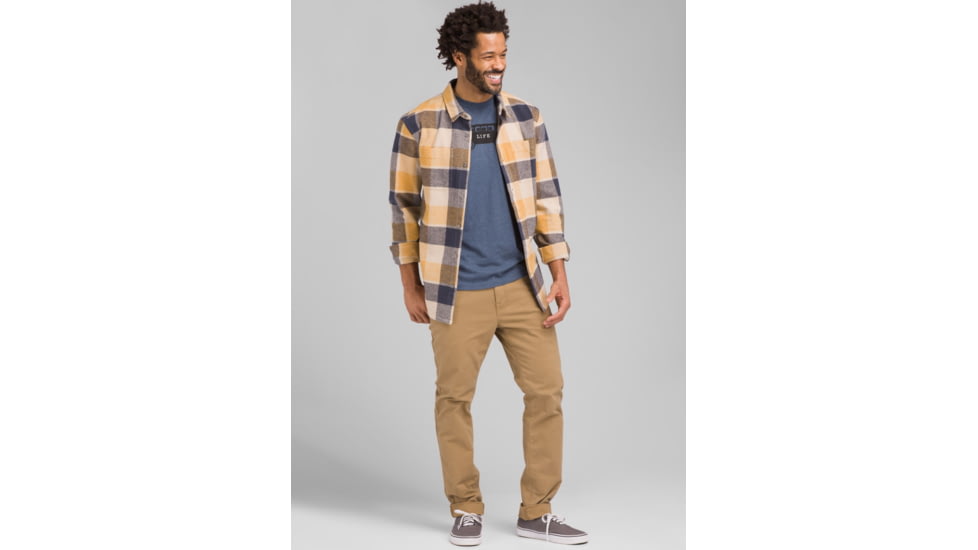 prAna Will Travel Journeyman Top - Mens, Denim Heather, Small, M13190641-DEHT-S