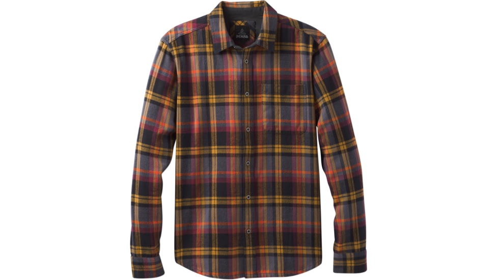 prAna Woodman Lightweight Flannel Shirt - Men's-Bronze-Large