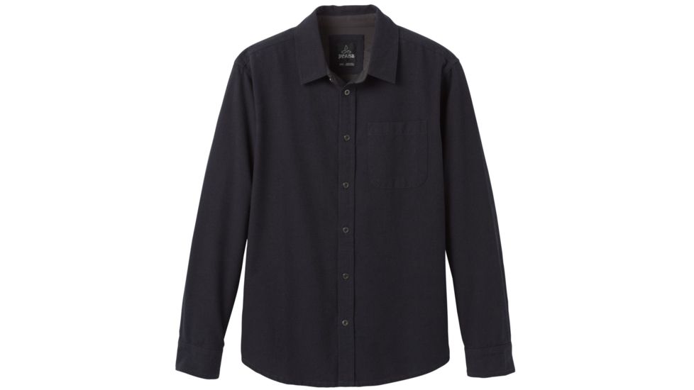 prAna Woodman Lightweight Flannel Shirt - Mens, Charcoal, Large, M23170387-CHR-L