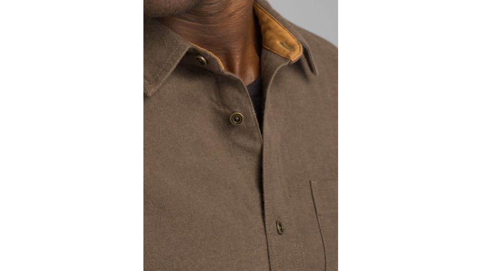 prAna Woodman Lightweight Flannel Shirt - Mens, Rich Brown, Small, M23170387-RIBR-S