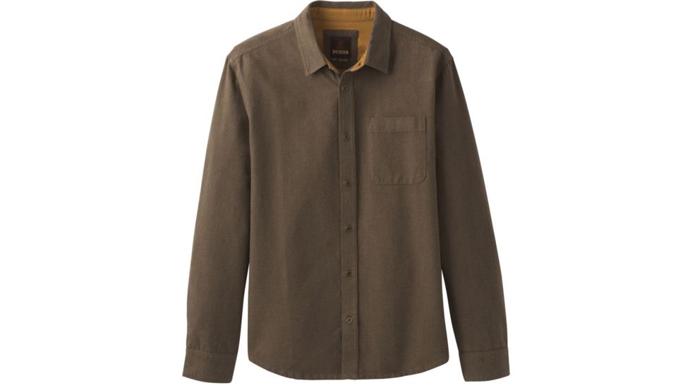 prAna Woodman Lightweight Flannel Shirt - Mens, Rich Brown, Small, M23170387-RIBR-S