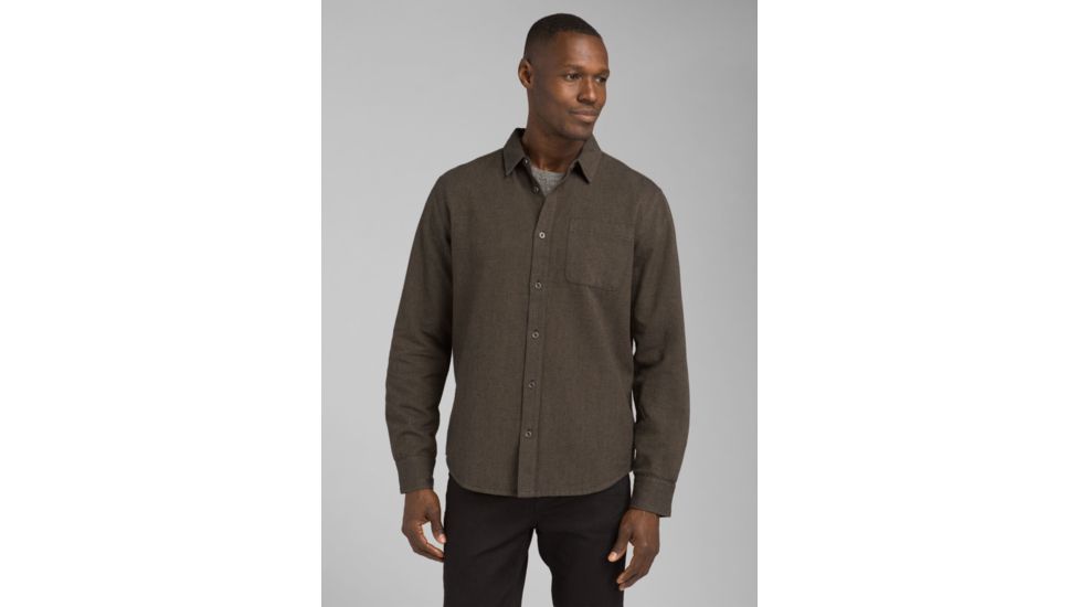 prAna Woodman Lightweight Flannel Shirt - Mens, Slate Green, Large, M23170387-SLGR-L