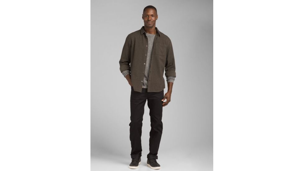 prAna Woodman Lightweight Flannel Shirt - Mens, Slate Green, Large, M23170387-SLGR-L