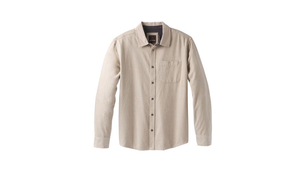 prAna Woodman Lightweight Long Sleeve Flannel Shirt - Men's, Dark Khaki, Small, M23170387-DKKH-S