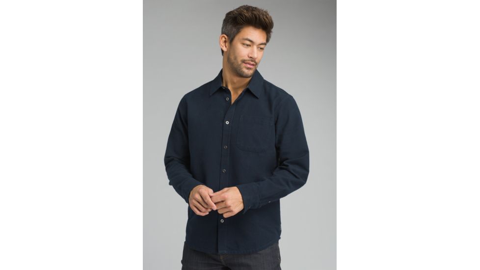 prAna Woodman Lightweight Long Sleeve Flannel Shirt - Mens, Nautical, XXLarge, M23170387-NAU-XXL