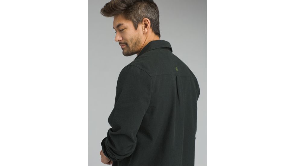 prAna Woodman Lightweight Long Sleeve Flannel Shirt - Mens, Velvet Green, Large, M23170387-VEGR-L