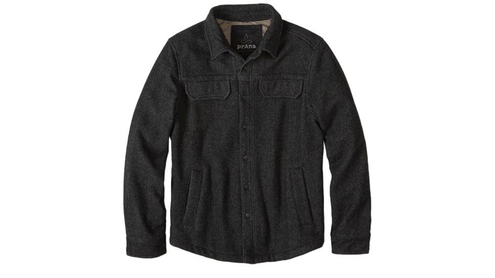 prAna Wooley Jacket - Men's-Charcoal Tweed-Small