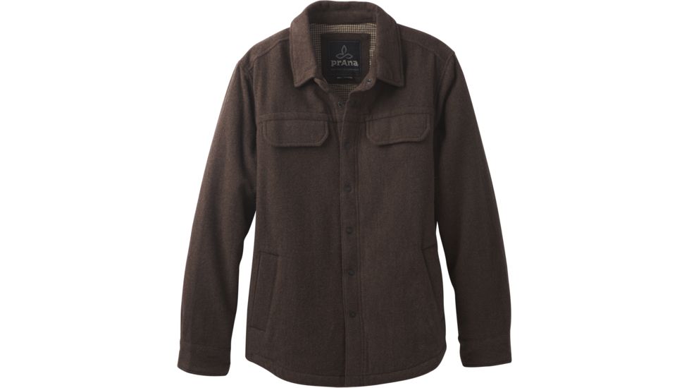 prAna Wooley Jacket - Men's-Coffee Bean Heather-Large