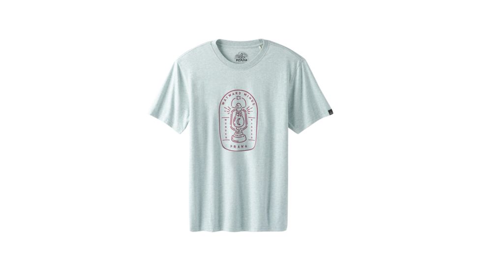 prAna Yates Short Sleeve T-Shirt - Mens, Agave Heather, Large, M11191518 -778-L