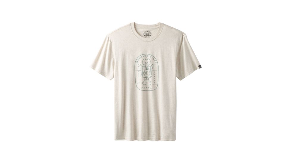 prAna Yates Short Sleeve T-Shirt - Mens, Weathered Beige Heather, Medium, M11191518 -179-M