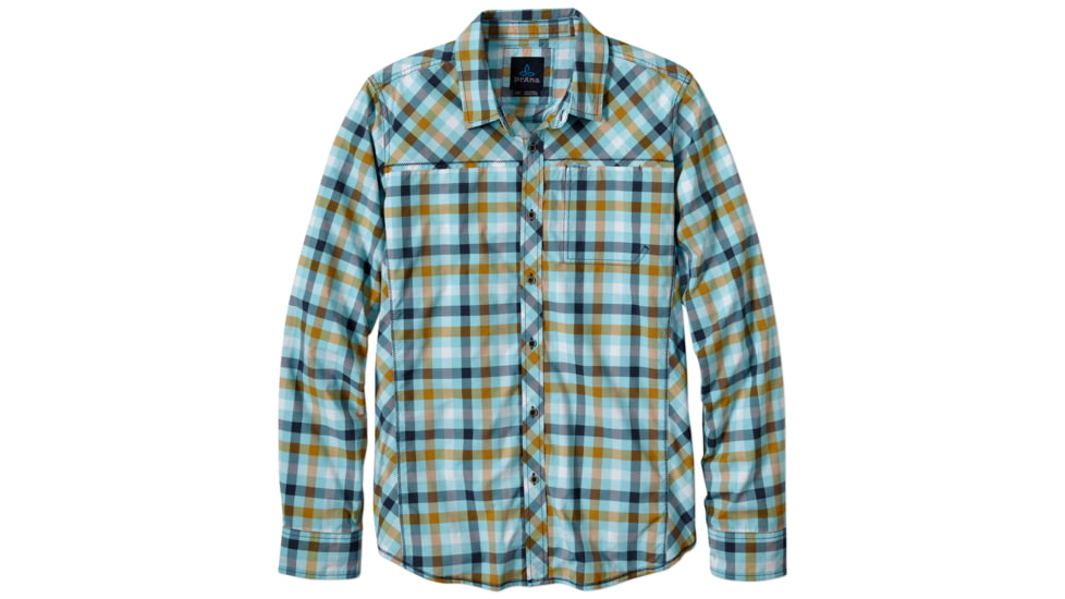 prAna Zeven Slim Shirt - Men's -Dusty Blue-Medium