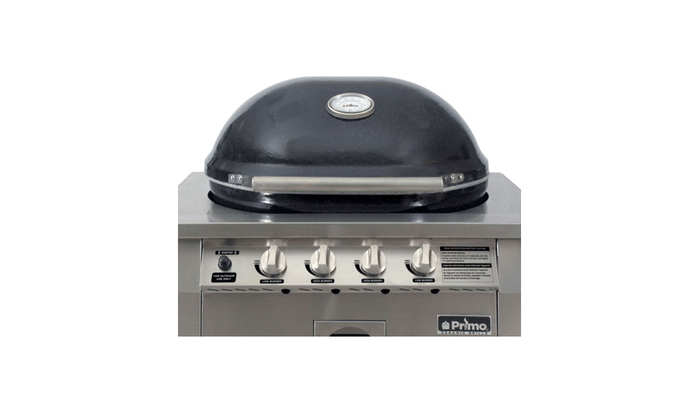 Primo Ceramic Grills Oval X-Large Gas Grill, 21,000 Btu, Cart-Mounted, PGGXLC