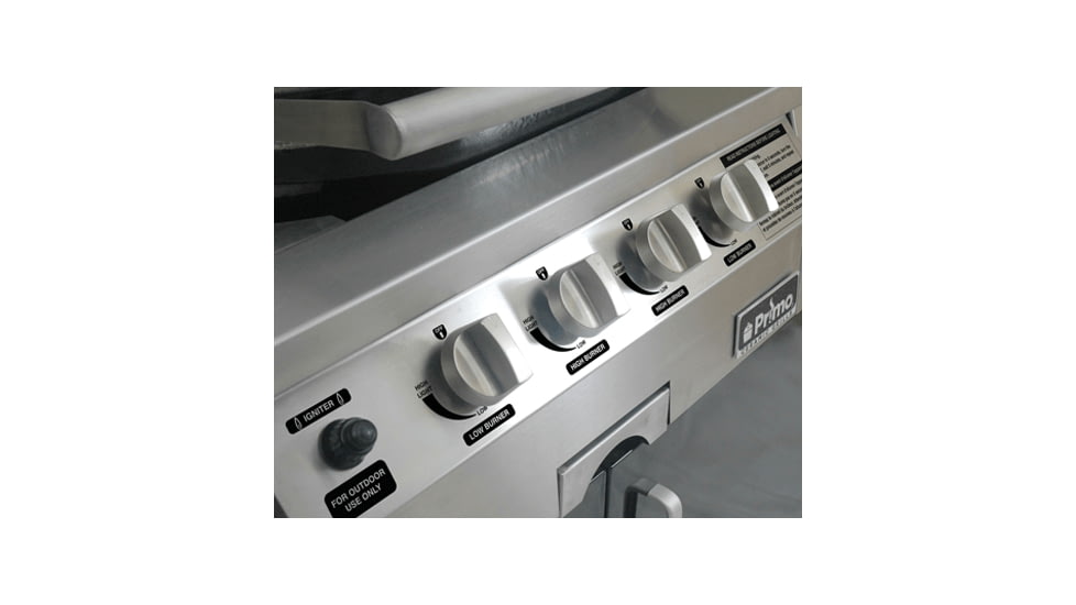 Primo Ceramic Grills Oval X-Large Gas Grill, 21,000 Btu, Cart-Mounted, PGGXLC