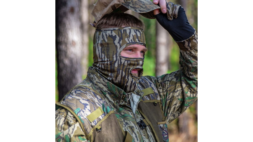 Primos Hunting Stretch-Fit 3/4 Face Mask, Mossy Oak Bottomland, One Size, PS6665