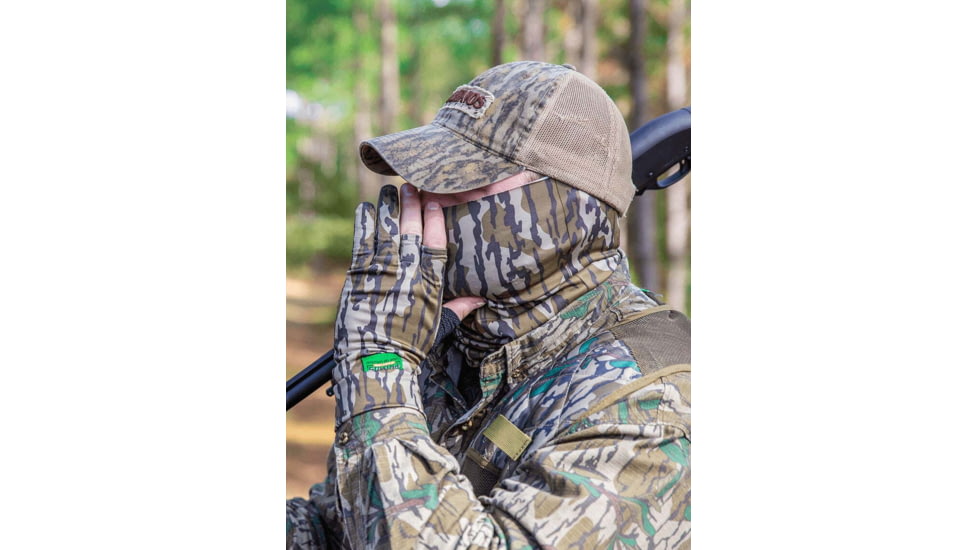 Primos Hunting Stretch Card Fingerless Gloves - Men's, Mossy Oak Bottomland, One Size, PS6681