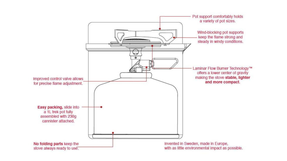 Primus Essential Trail Stove, Backpacking, P-351110
