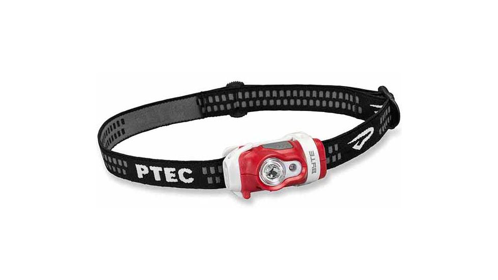 Princeton Tec Byte Headlamp, Red, 70 Lumens, w/White LEDs BYT70-RD