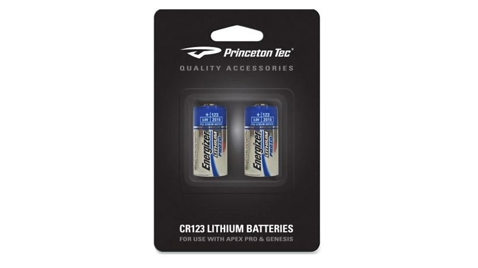 Princeton Tec Lithium Cr123 Batteries, 2 Pack BAT-123