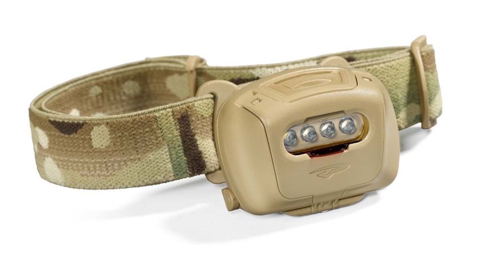 Princeton Tec Quad Tactical MPLS Headlamp w/ Interchangeable LED Lens Filter, Multicam, 60 Lumens QUAD-NOD-MC