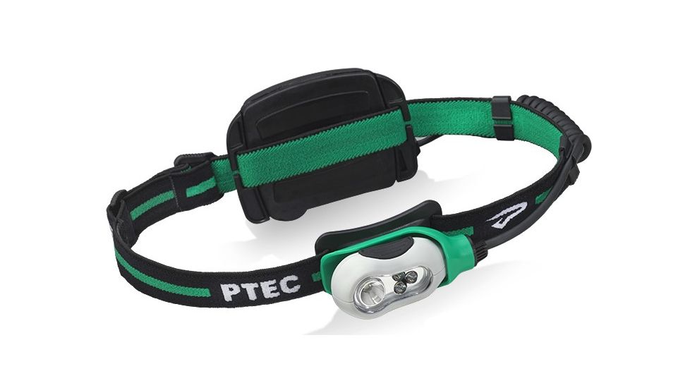 Princeton Tec Remix Plus LED Headlamp, White/Green, HYB-PLS-WHT