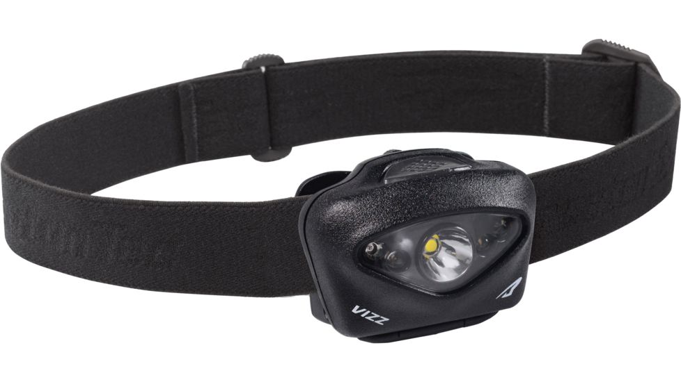 Princeton Tec Vizz Tactical LED Headlamp, Red/Green/Blue/Ir/White Bulb, 550 Lumens, Black, VIZZ-TAC-BK