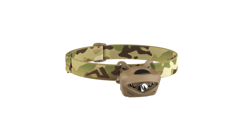 Princeton Tec Vizz Tactical MPLS LED Headlamp, Red/Green/Blue/Ir/White Bulb, 550 Lumens, Multicam, VIZZ-MPLS-MC