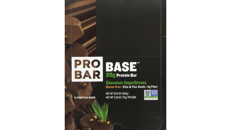 Probar BASE Chocolate Supergreens Protein Bar-12 Pack