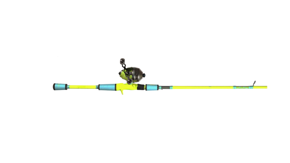 ProFISHiency 6ft High-VIS Yellow &amp; Blue Spincast Combo, Multicolor, PRO6SCHVYB