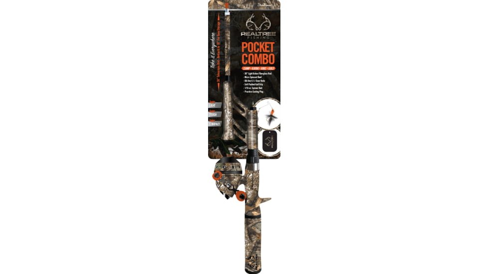 ProFISHiency Premium Pocket Tele. Micro Spincast Combo Tangle Free,Real Tree Edge Camo,6 lb Line, 30in Lt. Action Rod, PCMSRT18
