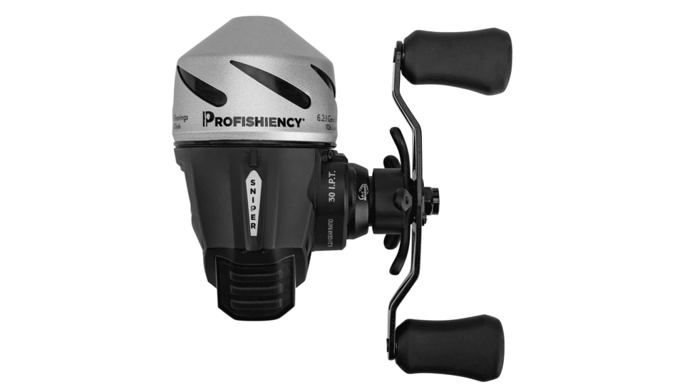 ProFISHiency Sniper Economy Spincast Reel, 6.2-1, 4+1, Black/Silver, SNIPEREREEL-C