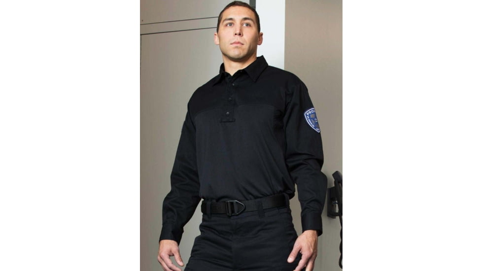 Propper Duty Uniform Armor Long Sleeve Shirt - Mens, Black, 3XL, Regular, F5387500013XL2