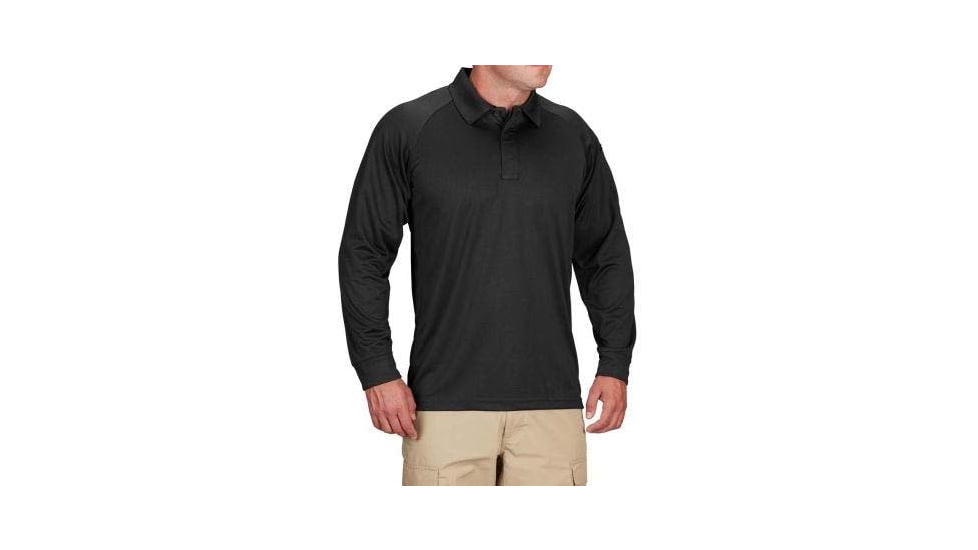 Propper Snag Free Long Sleeve Polo - Mens, Black, 6XL, F53620A0016XL