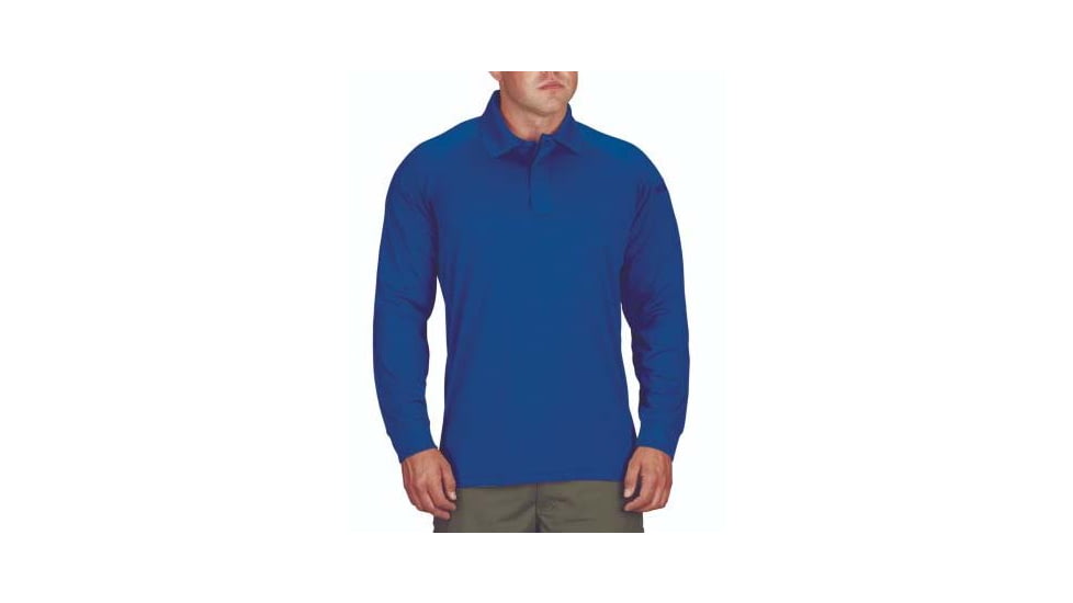 Propper Snag Free Long Sleeve Polo - Mens, Cobalt Blue, S, F53620A452S